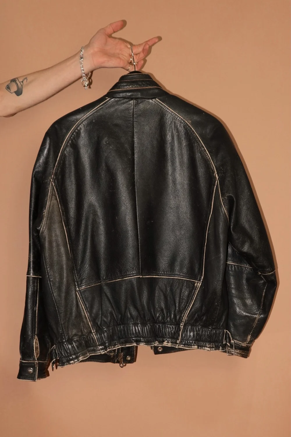 VINTAGE 80s TRAPPER MARLON BRANDO STYLE UTILITY BIKER MOTORCYCLE